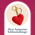 Heart Amigurumi Keychain / Keyring / Gift / Cute / Heart / Valentine's Day
