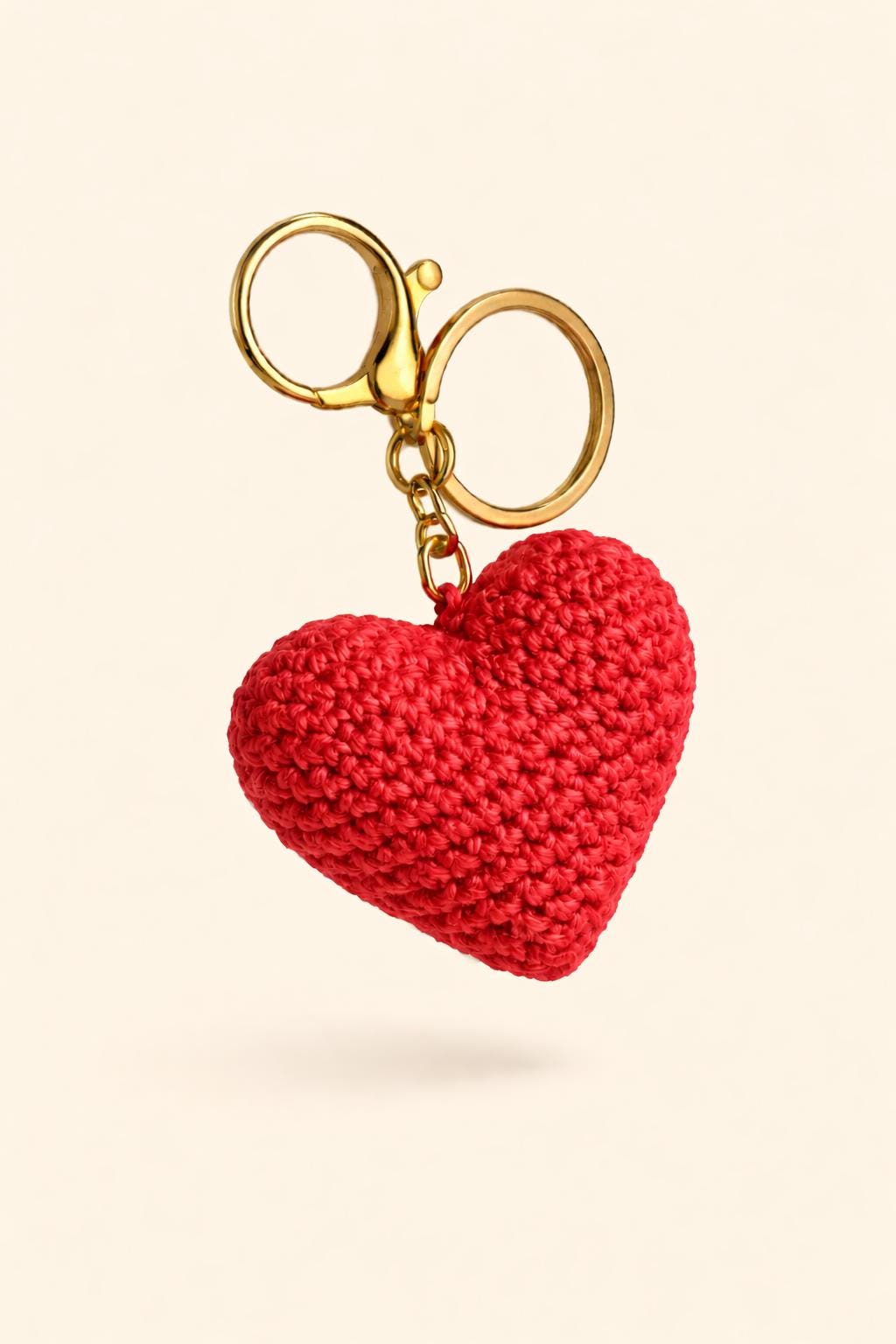 Heart Amigurumi Keychain / Keyring / Gift / Cute / Heart / Valentine's Day