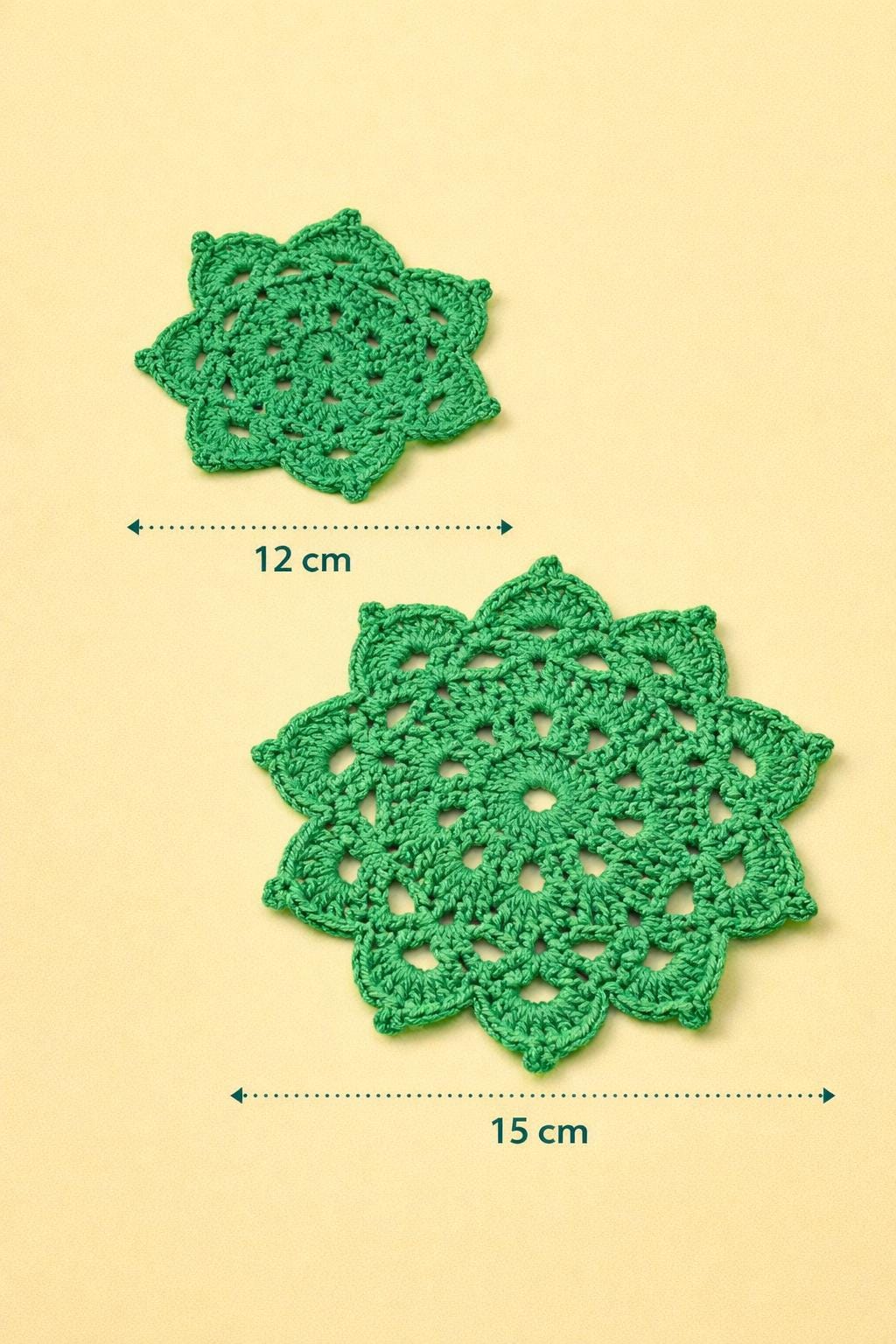 Gehäkelter-Sukkulenten-Untersetzer Set / Sukkulent / Wohnkultur / Geschenk / Pflanzen