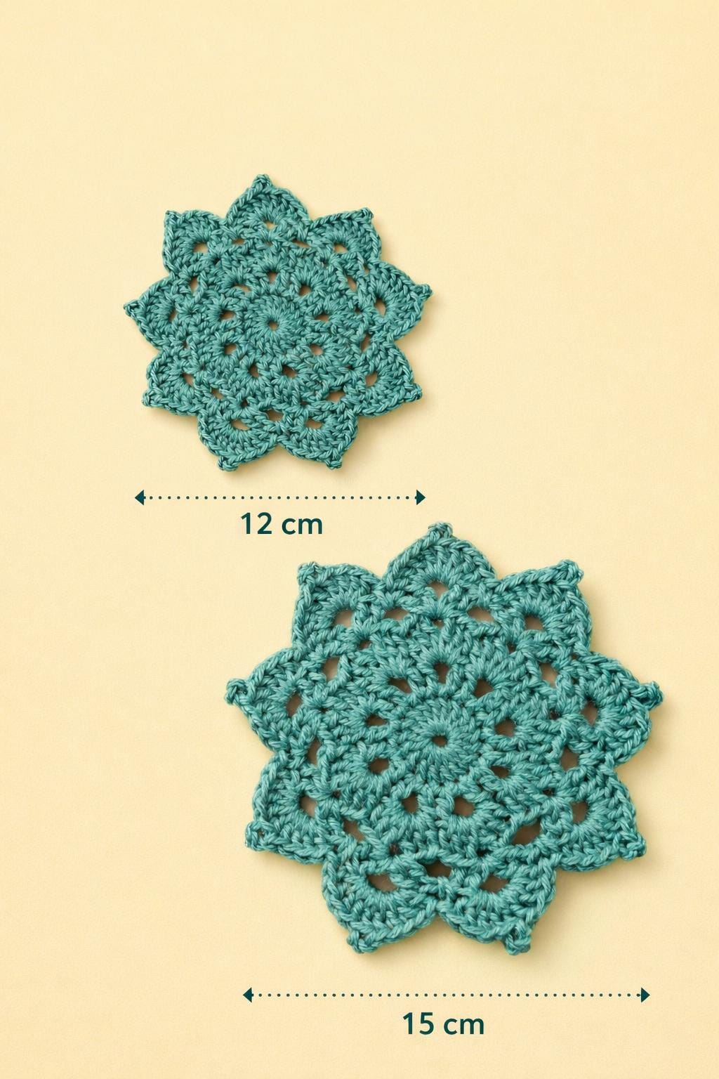Gehäkelter-Sukkulenten-Untersetzer Set / Sukkulent / Wohnkultur / Geschenk / Pflanzen