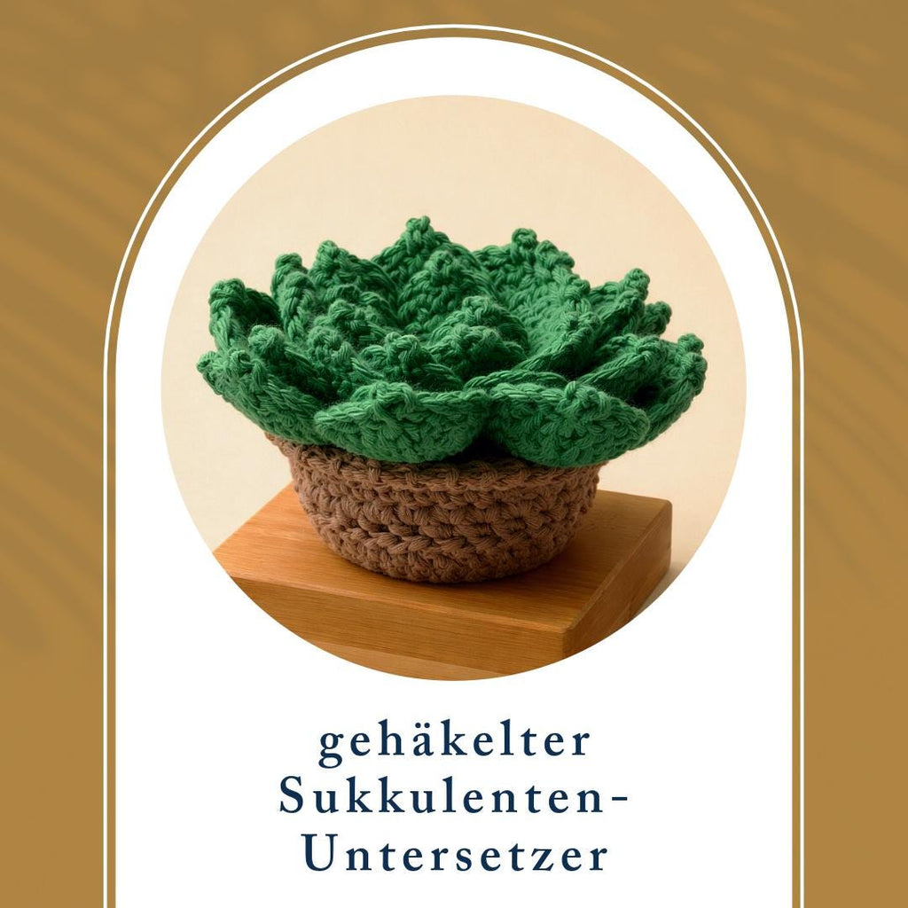Gehäkelter-Sukkulenten-Untersetzer Set / Sukkulent / Wohnkultur / Geschenk / Pflanzen