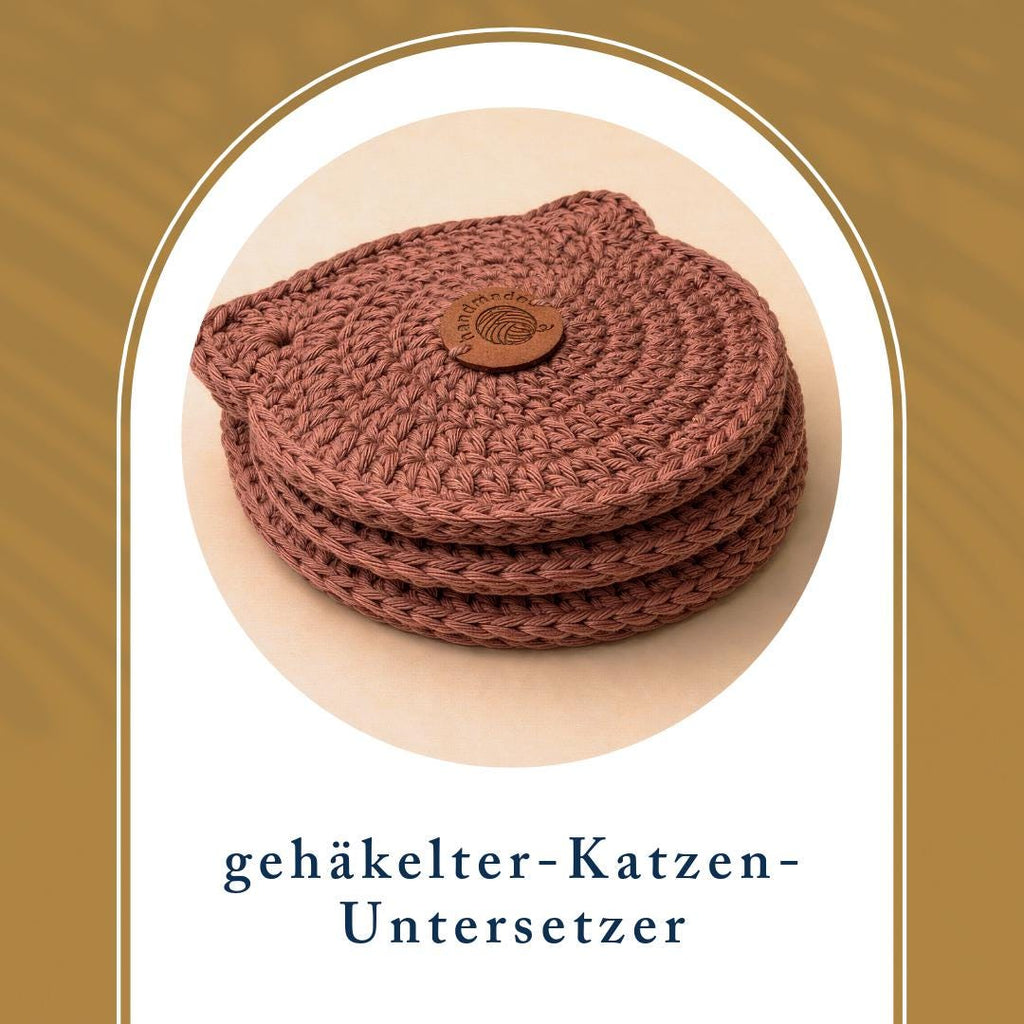 Gehäkelter-Katzen-Untersetzer / Wohnkultur / Geschenk / Katzen