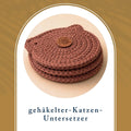Gehäkelter-Katzen-Untersetzer / Wohnkultur / Geschenk / Katzen