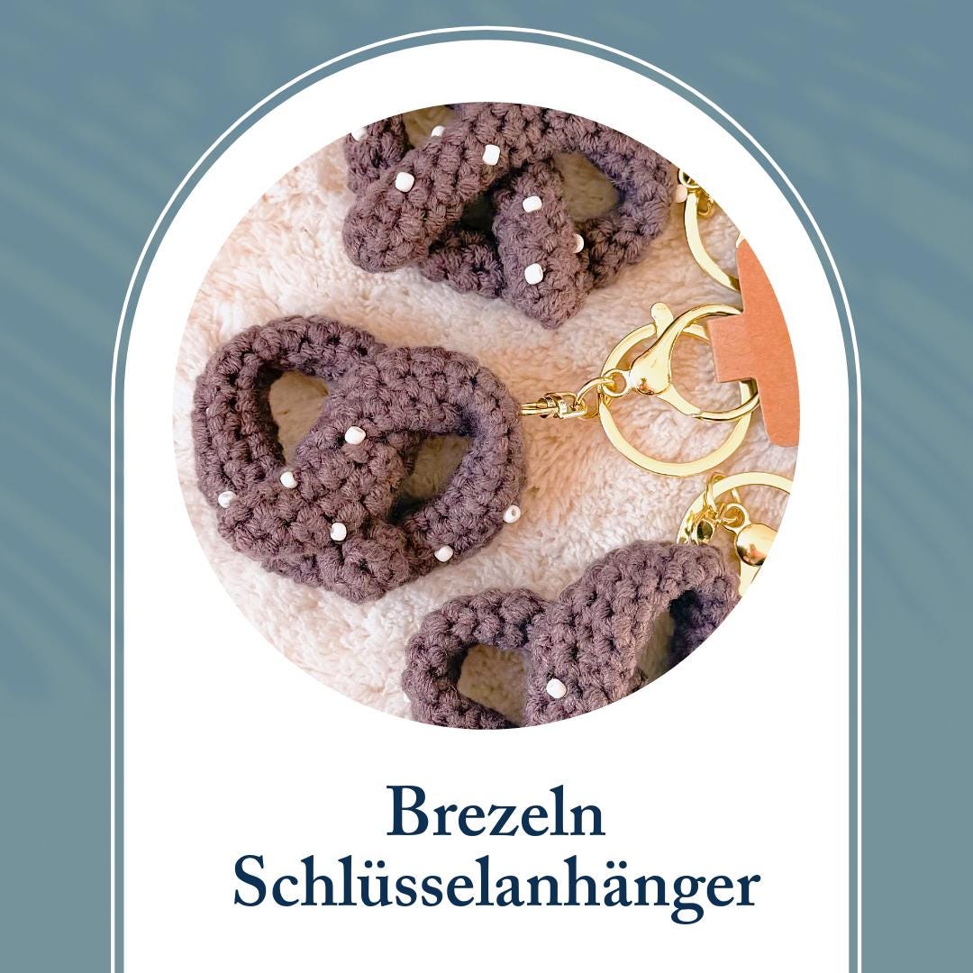 Brezeln-Amigurumi-Schlüsselanhänger / Schlüsselanhänger / Häkel-Schlüsselanhänger / Geschenk / Niedlich / Brezeln