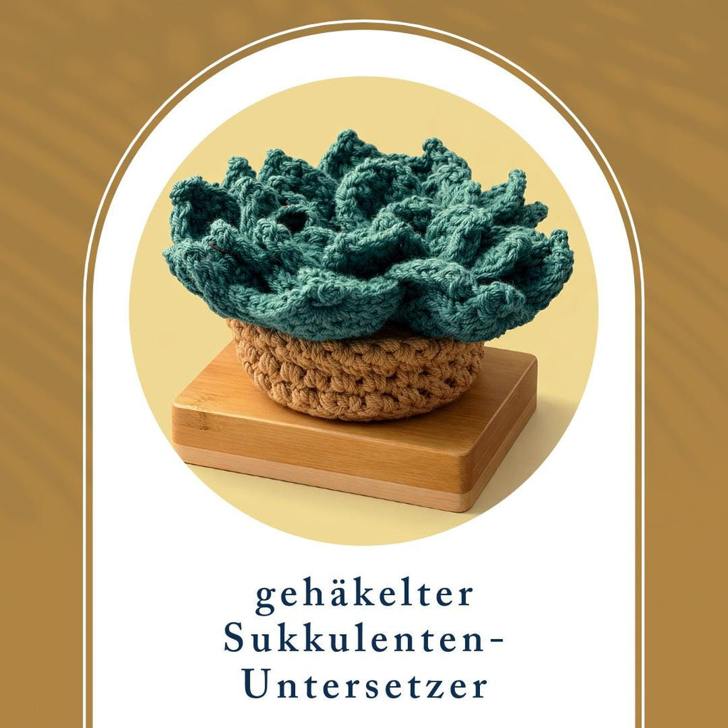 Gehäkelter-Sukkulenten-Untersetzer Set / Sukkulent / Wohnkultur / Geschenk / Pflanzen